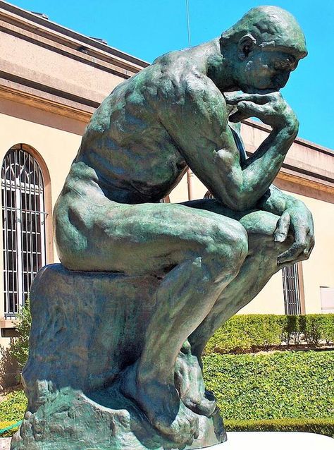 Thinking Statue, Famous Sculptures, The Thinker, Thinking Man, French Sculptor, Rennaissance Art, Philadelphia Museums, Auguste Rodin, Museums In Paris