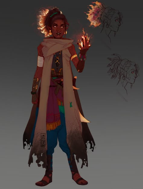 Circle Of Wildfire Druid, Wildfire Druid, Animation Character, Dungeons And Dragons Characters, Dnd Art, Fantasy Rpg, Fantasy Inspiration, Art Anime, Character Creation