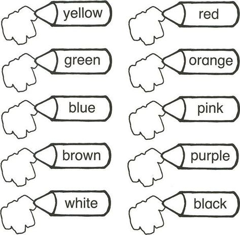 Kindergarten Skills Activities, Color Worksheets For Preschool, Shape Worksheets For Preschool, Color Words, English Activities For Kids, Kids Worksheets Preschool, Free Preschool Worksheets, Worksheet For Kids, Learning English For Kids