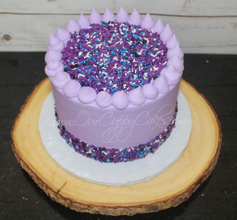 Purple sprinkle cake Purple Sprinkle Cake, Birthday Sheet Cake, Birthday Sheet Cakes, Purple Birthday, Sheet Cakes, Sprinkle Cake, Sheet Cake, 3rd Birthday, Confetti