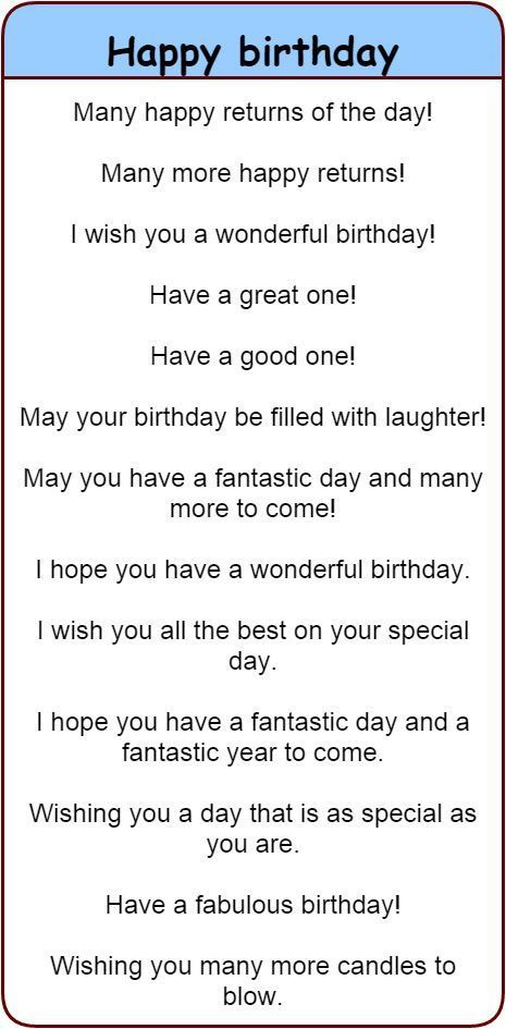 Fun and different ways to wish people 'happy birthday' in English. 'Happy birthday' in 30 different languages. - learn English,communication,vocabulary,english Tatabahasa Inggeris, Sms Language, Friend Birthday Quotes, English Learning Spoken, Happy Birthday Quotes For Friends, English Vocab, Birthday Wishes Quotes, Good Vocabulary, English Writing Skills