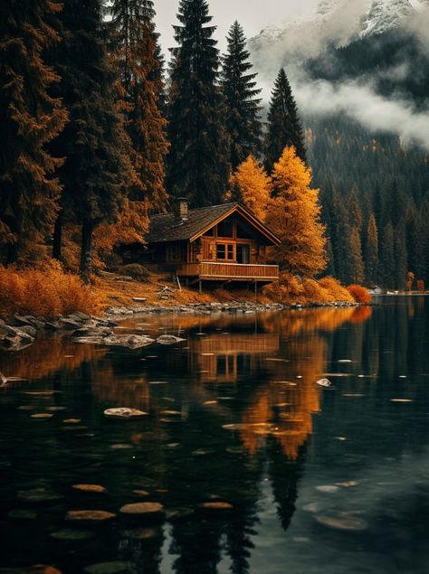 Nature, Autumn Cabin, Fall Cabin, Lodge Aesthetic, Cook Home, Home Cooking Recipes, Home Made Recipes, Dream House Aesthetic, Cabin Aesthetic