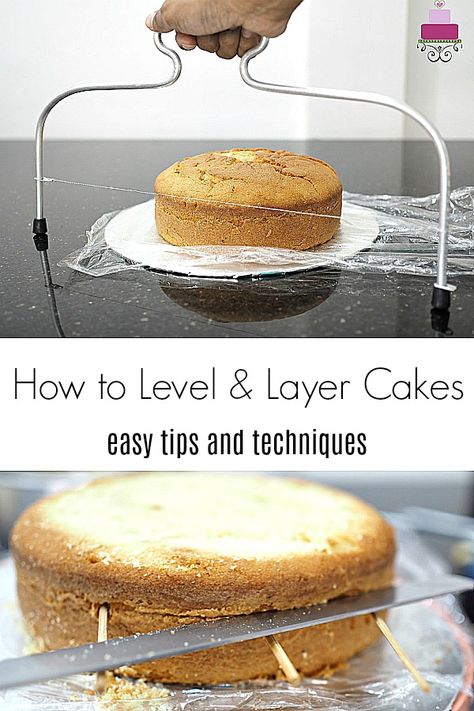 Layering Cakes, Multi Layer Cake, Fondant Cake Tutorial, Cake Leveler, Two Layer Cakes, Flat Cakes, Single Layer Cakes, Quick Cake, Cake Decorating With Fondant