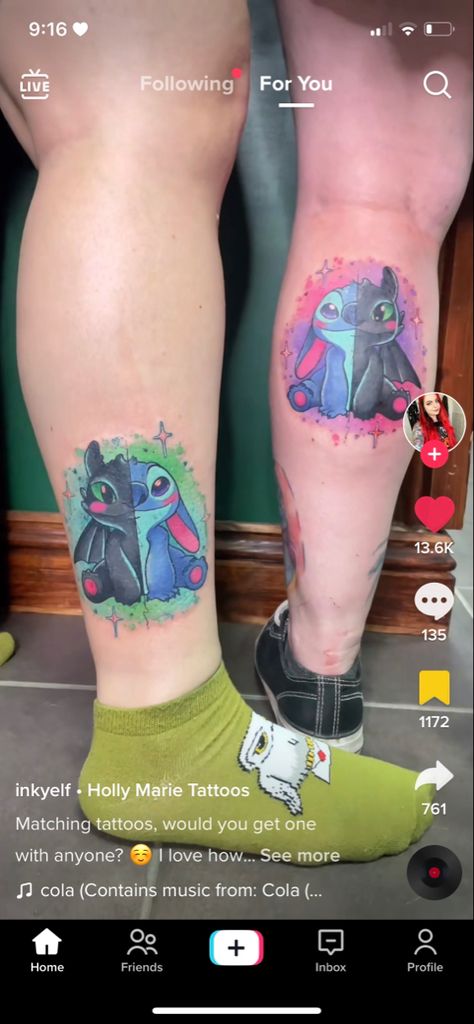 Stitch Matching Tattoos, Brother Sister Tattoo, Matching Tats, Stitch Tattoo, Tattoo Lettering Styles, Holly Marie, Mother Daughter Tattoos, Hand Tattoos For Guys, Lettering Styles