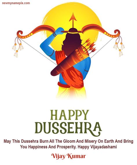 Happy Dussehra Festival Wishes Best New 2023 Greeting Images With Your Customized Name Writing Card Maker Tools Online Share Special Friends or Family Member Wish You Latest Pictur... Happy Dussehra Wallpapers, Dussehra Wallpapers, Dussehra Celebration, Dussehra Wishes, Dussehra Greetings, Happy Dusshera, Happy Dussehra Wishes, Best Photo Frames, Festival Wishes