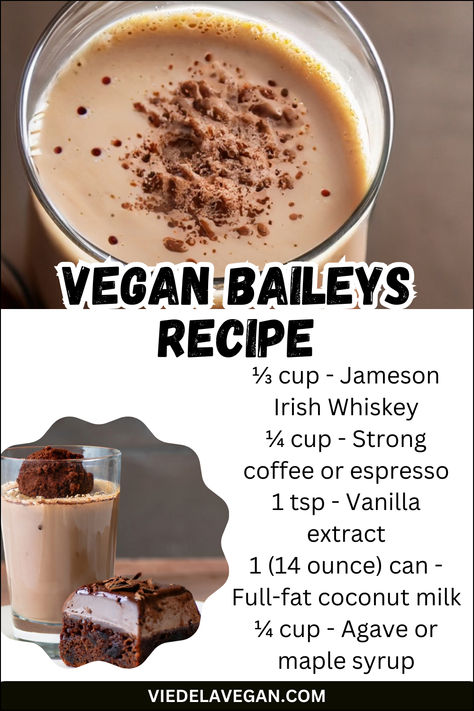 VEGAN BAILEYS RECIPE Vegan Baileys, Coconut Milk Coffee, Baileys Recipes, Jameson Irish Whiskey, Irish Cream Liqueur, Cashew Milk, Irish Whiskey, Irish Cream, Taste Buds