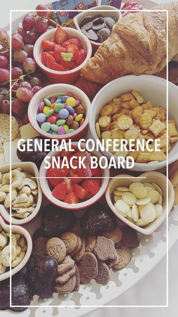 Castel Arts | Andre + Khennya on Instagram: "A simple snack board idea. The children look forward to this every conference! 🥰 . . #ldsconf #ldsconference #generalconference #latterdaysaints" General Conference Snacks, Conference Snacks, Lds Conference, Snack Board, General Conference, Latter Day Saints, Easy Snacks, Instagram A, Snacks