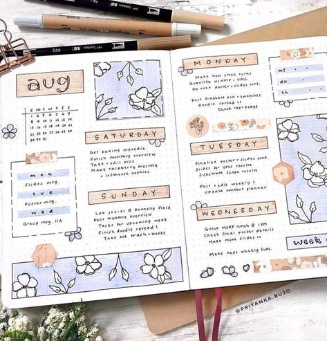 Inspirasi Jurnal, Kalender Design, Bullet Journal Ideas Templates, Bullet Journal Weekly, Creating A Bullet Journal, Bullet Journal Mood Tracker Ideas, Bulletin Journal Ideas, Bullet Journal Paper, Bullet Journal Weekly Spread