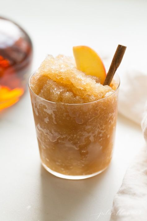 Bourbon Slush Recipe, Apple Cider Bourbon, Bourbon Slush, Thanksgiving Cocktail Recipes, Moms Recipes, Slush Recipes, Apple Cider Cocktail, Alcohol Beverages, Fall Cocktails Recipes