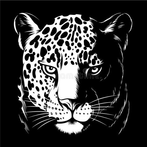 Photo about Vector monochrome jaguar portrait on the black background. Illustration of vector, danger, feline - 91163585 Jaguar Vector, Jaguar Portrait, Cheetah Drawing, Black Background Illustration, Wood Wall Art Diy, Black Art Painting, Background Illustration, Black Art, Wood Wall Art