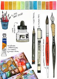 Tools for painting Watercolour Tips, Watercolor Tips, Art Patterns, Seni Cat Air, Watercolor Palette, Studio Ideas, Art Instructions, Cool Ideas, Watercolour Tutorials