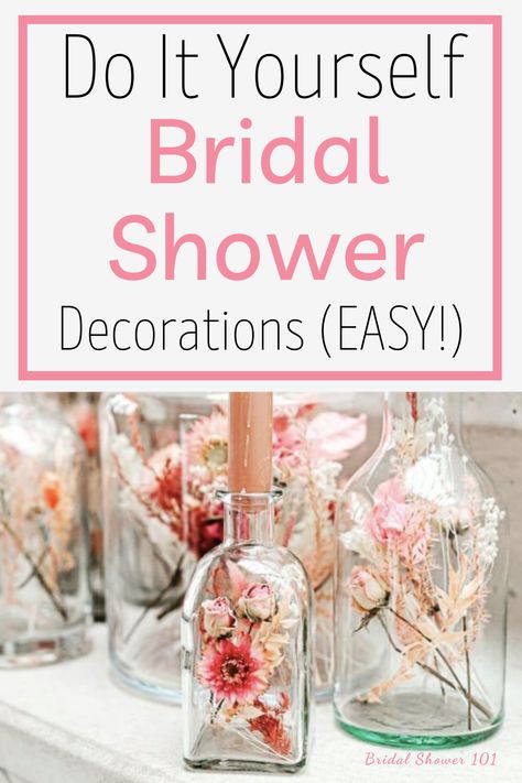 Simple Bridal Shower Table Decorations, Bridal Shower Gift Table Ideas Decoration, Simple Wedding Shower Decorations Easy Diy, Table Decorations For Bridal Party, Bridal Shower Centre Piece Ideas, Budget Bridal Shower Decor, Bridal Shower Table Ideas Decorations, Cute Bridal Shower Decorations, Centerpieces For Bridal Shower Tables Flowers