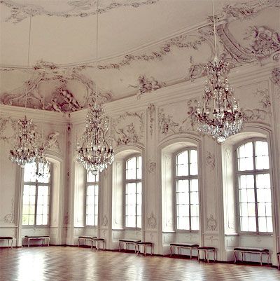 {a charming mix of things - three} :: This is Glamorous Victorian Chandeliers, Ball Room, Salou, The Ceiling, Vintage Glamour, Large Windows, Victorian Homes, My Dream Home, Future House