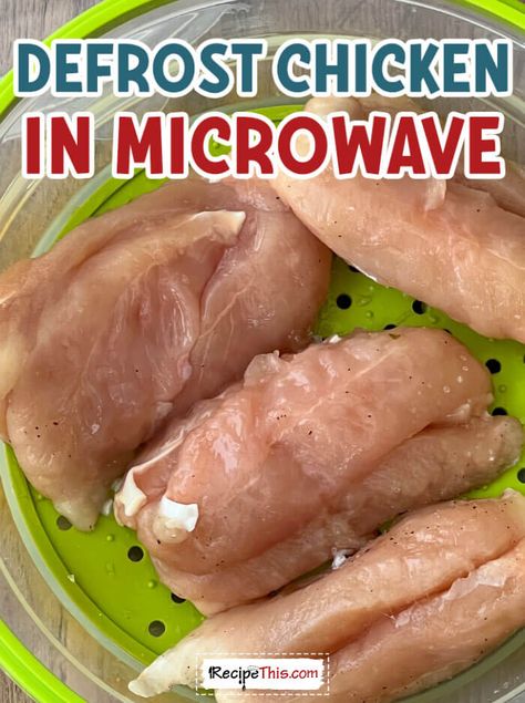 Defrost Chicken In Microwave Microwave Chicken Breast, Thawing Chicken, Thaw Chicken Breast, Defrost Chicken, Cook Frozen Chicken, Braised Chicken Breast, Boiled Chicken Breast, Cooking Frozen Chicken, Chicken Breast Fillet