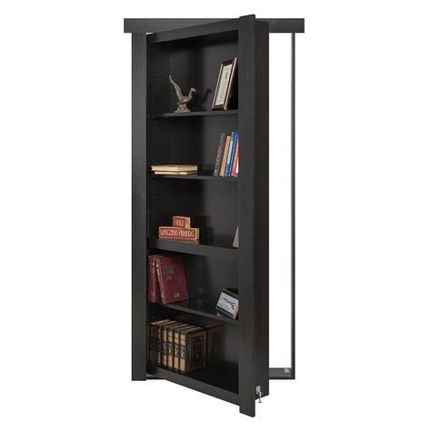 Murphy Door Single Flush Mount Paint Grade Hidden Bookcase Door Hidden Bookcase Door, The Murphy Door, Hidden Bookcase, Bookshelf Door, Murphy Door, Secret Passageways, Bookcase Door, Box Creative, Hidden Rooms