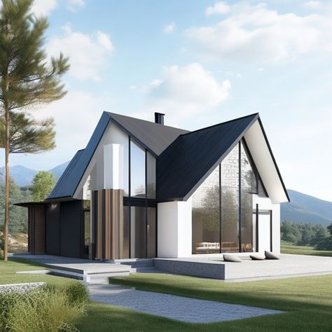 Imagine a one-story house with a gable roof design that seamlessly blends contemporary style with functional living. Are you curious to explore this c... Check more https://cfeer.com/discover-the-20-enchanting-contemporary-one-story-house-with-a-gable-roof-design/