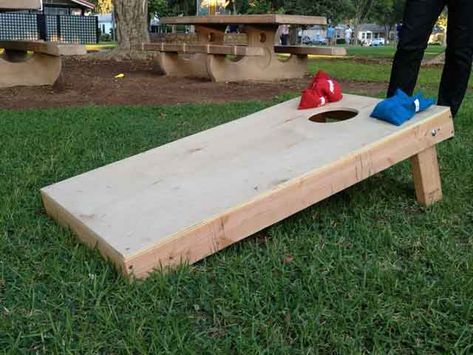 How-To Build a Bean Bag Toss Board -- Build and donate? Outdoor Wedding Games, Diy Bean Bag, Bean Bag Games, Corn Hole Diy, Bean Bag Toss Game, Bag Toss Game, Bean Bag Toss, Bag Toss, Toss Game