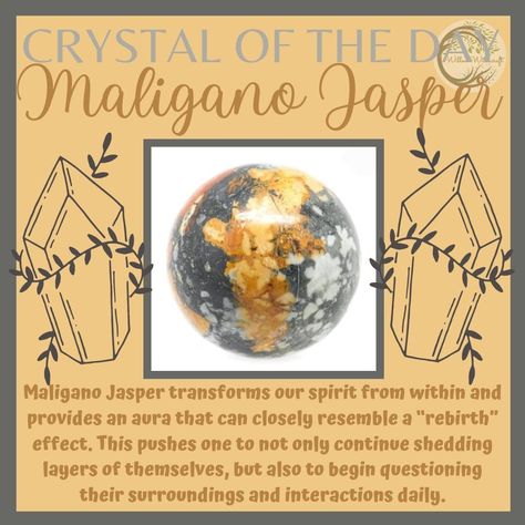 Maligano Jasper Meaning, Jasper Meaning, Crystal Identification, Healing Crystals For You, Crystal Healing Chart, Soul Healing, Crystals Healing Properties, Spiritual Crystals, Ancient Knowledge