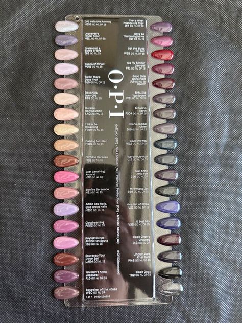 OPI Color Chart - Gel Color, Infinite Shine, Nail Lacquer, Powder Perfection | eBay I'm Not Really A Waitress Opi, Nude Opi Gel Colors, Opi Dark Colors, Gel Nail Colors 2024, Opi Powder Dip Colors, Love Is In The Bare Opi Gel, Opi Colors Chart, Opi Milky White, Best Opi Colors