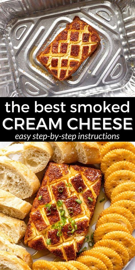 Smoked Cream Cheese Smoker Recipes, Smoked Cream Cheese, Traeger Grill Recipes, Cream Cheese Recipe, Pellet Grill Recipes, Traeger Recipes, Smoked Cheese, Smoked Cooking, Savory Appetizer