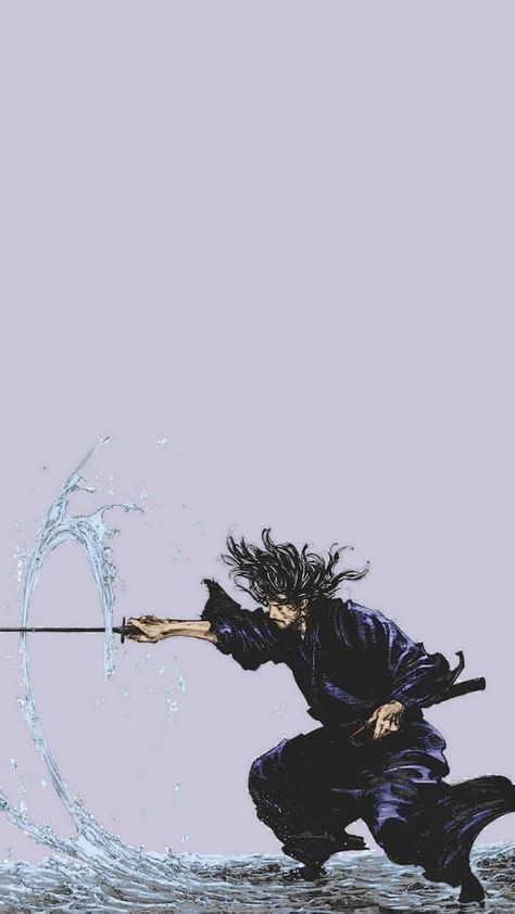 #anime #wallpaper Miyamoto Musashi Art, Guerriero Samurai, Musashi Miyamoto, Japanese Art Samurai, Japanese Wallpaper Iphone, Vagabond Manga, Japanese Pop Art, Samurai Wallpaper, Samurai Artwork