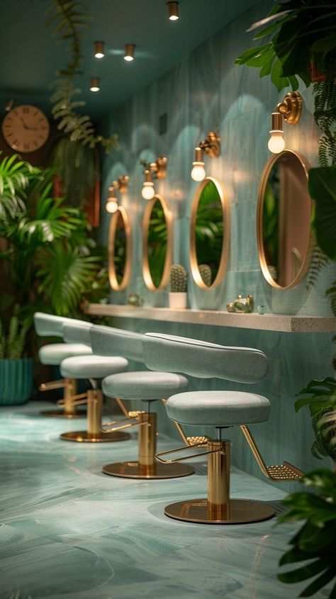 Beauty Salon Decorating Ideas Small, Small Hair Salon Interior Design, Hair Salon Interior Design Ideas, Make Up Interior Design, Club Design Interior, Beauty Salon Interior Design Ideas, Small Hair Salon, Beauty Shop Decor, Hair Salon Interior Design