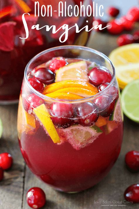 Non-Alcoholic Sangria Non Alcoholic Sangria, Alcohol Free Drinks, Drink Recipes Nonalcoholic, Non Alcoholic Cocktails, Alcoholic Cocktails, Sangria Recipes, Mocktail Recipe, Punch Recipes, Milkshakes