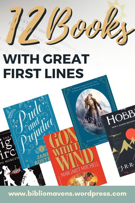 The first line of a book is what captures a reader's attention. A good first line keeps you reading the next line and the next chapter and the whole book. We love first lines. So, we put together a list of 12 books with unforgettable first lines that we loved! Check out our blog for the full list. Best First Lines Of Books, First Line Of A Book, 12 Books, Book Board, Best Quotes From Books, Book Discussion, Author Quotes, Reading Challenge, Reading Quotes