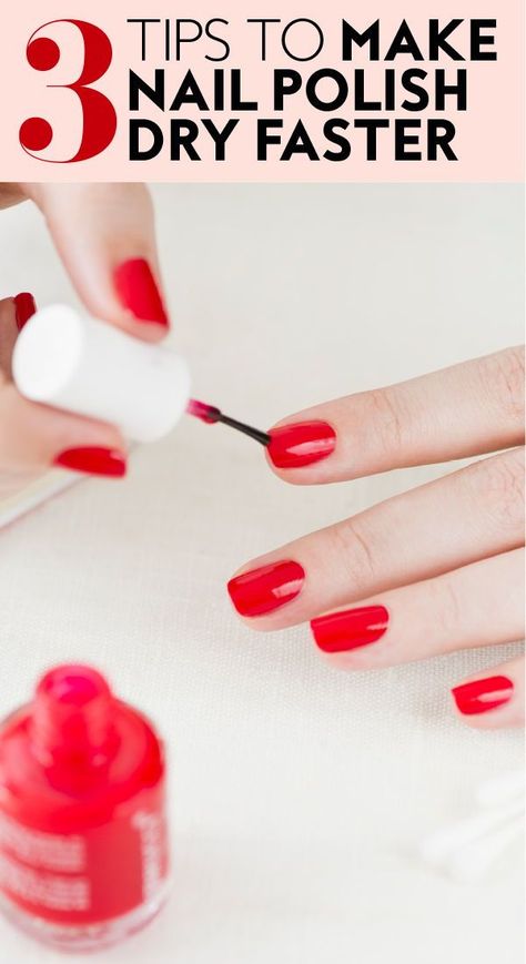 3 tips to make #NailPolish dry faster. #NailTips #AtHomeManicure #PaintingNails #Manicure #Mani #FastDryingManicure Nail Painting Tips, Glitter Pedicure, Nail Polish Dry Faster, Fast Drying Nail Polish, Opi Nail Polish Colors, Dry Nails Fast, Nail Hacks, Fast Nail, Nail Polish Hacks