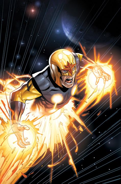 Nova Marvel | To a reader who may be new to Marvel Adventures Super Heroes (MASH ... Nova Marvel, Marvel Nova, New Warriors, Comic Book Artwork, Hero 3, Marvel Comic Character, Male Character, Marvel Comic Books, Marvel Entertainment