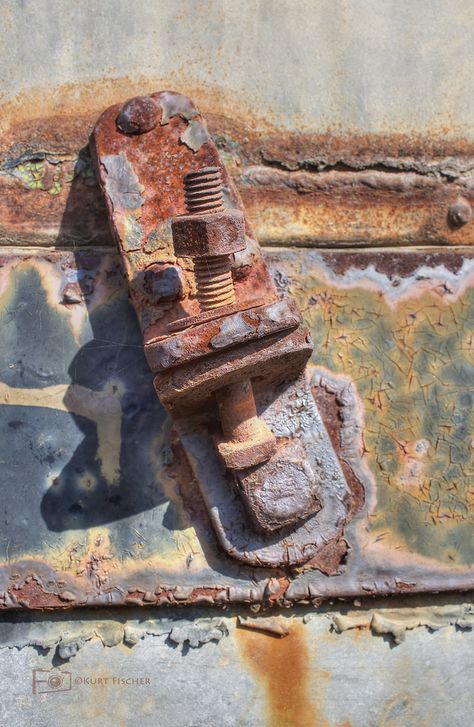 Rusted Bolt | Rusty patina on this old equipment at the Oran… | Flickr Rust Never Sleeps, Rust In Peace, Rust Paint, Railway Museum, Texture Inspiration, Peeling Paint, Rusted Metal, Pattern Inspiration, Rusty Metal