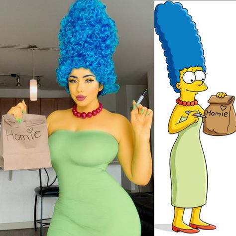 Pinterest @spiciwasabi 🦋🦋🦋 Marg Simpson Costume Marge Simpson Costume, Simpsons Costumes, Simpsons Halloween, Couple Costume, Marge Simpson, Clever Halloween Costumes, Trendy Halloween Costumes, The Simpson, Halloween Costume Outfits