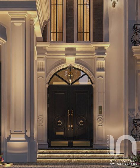 INVERSE GROUP | Design & Built on Instagram: “How Important Is The Grand Entrance Of Your Home?  Designed By Inverse Group  #design #artist #exteriordesign #architecturelovers #classic…” Grand Doors Entrance House, Grand Main Door Design Entrance, Grand Villa Entrance, Grand Door Entrance, Luxury Grand Entrance, Villa Door Entrance, Beautiful Doors Entrance, Luxury Home Entrance, Grand Entrance Door