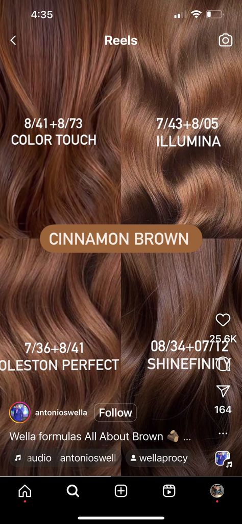 Copper Gold Hair Color, Red Hair Formulas, Loreal Hair Color Chart, Igora Hair Color, Brown Hair Color Chart, Copper Brown Hair Color, Cinnamon Hair Colors, Copper Brown Hair, Golden Brown Hair Color