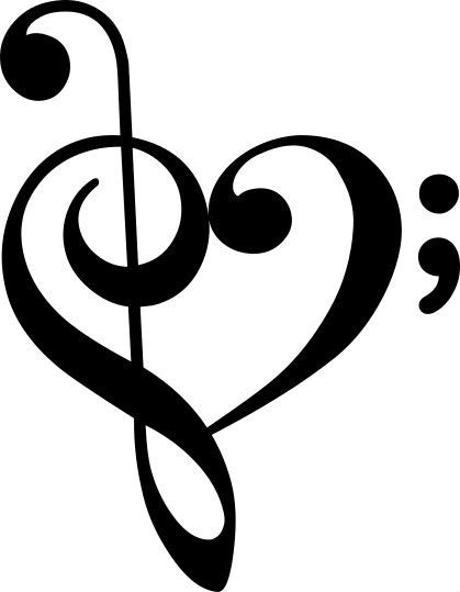 Treble Heart Semicolon: Music Saved my Life in by VinylInfinity Music Tattoos, Music Note Heart, Music Wall Decal, Heart Wall Decal, Music Heart, Music Tattoo, Pola Gelang, Music Wall, Heart Wall