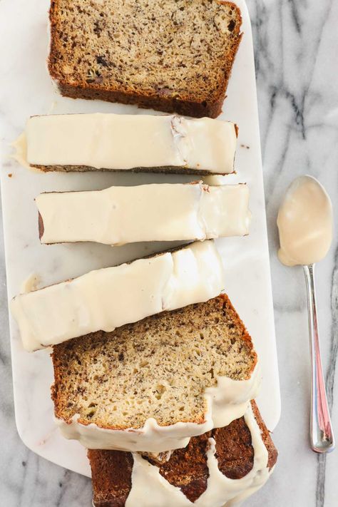 Bread Glaze, Banana Bread Glaze, Banana Bread With Streusel Topping, Banana Bread With Streusel, Sweet Banana Bread, Bread Toppings, Fruit Bread, Make Banana Bread, Best Banana Bread