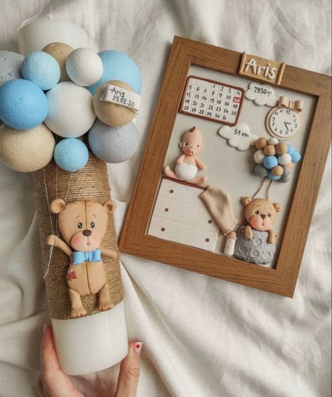 New Born Baby Frame Gift, New Born Baby Gifting Idea, Newborn Decoration Ideas, Baby Personalized Gift Ideas, Newborn Present Ideas, Baby Born Frame, Baby Born Gift Ideas, Newborn Frame, Polymer Clay Frame