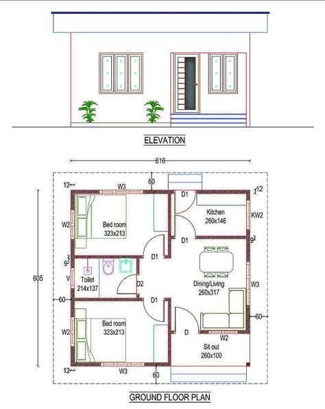 100 Square Feet House Plan, 650 Sq Ft House Plans 1 Bedroom, 400 Sq Ft House Plans 2 Bedroom, 650 Sq Ft House Plans 2 Bedroom, 2 Bedroom House Plans Modern, 650 Sq Ft House Plans, Kerala Style House Plan, Layout Design Architecture House Plans, Simple 2 Bedroom House Plans