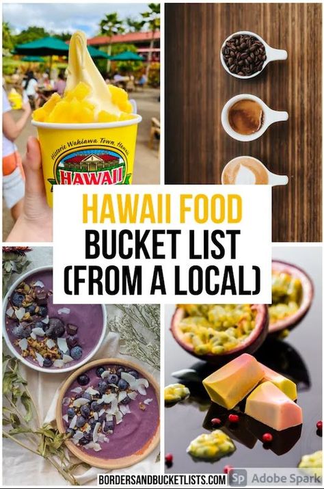 Must-Try foods in Hawaii. #homeworldfurniture #hawaii #furniture #hawaiistagram #supportlocal #home #hawaii #food #foodie #musttry #local #oahu Best Restaurants In Kona Hawaii, Honulolo Hawaii Things To Do, Best Hawaii Vacation, Best Places To Eat In Kona Hawaii, Best Food Oahu, Best Places To Eat In Oahu Hawaii, Honolulu Bucket List, Where To Eat In Oahu, Big Island Hawaii Restaurants