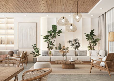 Boho Minimalist Living Room, Modern Tropical Interior, Modern Boho Living Room Decor, Tropical Living Room, Tropical Interior Design, Modern Boho Living Room, Tropical Interior, Dining Room Style, Interior Design Dining Room