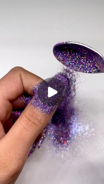 NAIL ART ☁️ on Instagram: "Obsessed with this glitter from @ elenailedit on TT😍  #thecolorviolet #nails #purplenails #art #holo #glitternails" Purple Nails Gold Glitter, Purple Glitter Nails, Makeup Video, Purple Glitter, Purple Nails, David Beckham, Glitter Nails, Violet, Nail Art