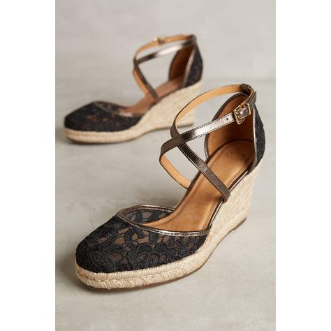 Jasper & Jeera Alessa Espadrille Wedges ($128) ❤ liked on Polyvore featuring shoes, sandals, white, white wedge shoes, leather sandals, wedge heel sandals, leather espadrilles and white leather sandals Lace Espadrilles, Fancy Shoes, Kitten Heel Pumps, Black Wedges, Pretty Shoes, Shoe Obsession, Espadrille Shoes, Wedge Espadrille, Espadrilles Wedges