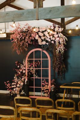 Olivia and James | Poppy Culture Floral Wedding Ceremony, Photo Studio Design, Photography Studio Decor, Photoshoot Backdrops, Wedding Backdrop Design, Mother Wedding, Wedding Backdrop Decorations, Wedding Ceremony Backdrop, Wedding Decor Style