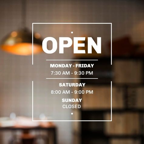 Business opening hours illustration with... | Free Vector #Freepik #freevector #business #time #company #illustration Door Cafe Design, Working Hours Sign Design, Opening Hours Sign Design, Store Opening Ideas, Business Advertising Ideas, We Are Open For Business, Company Illustration, Business Hours Sign, Business Opening