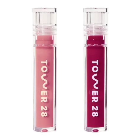 Lip Gloss Design, Tower 28 Lip Gloss, Best Drugstore Lip Gloss, Jelly Lip Gloss, Cherry Moon, Oil Lipstick, Sparkle Eyeshadow, Tower 28, Lip Gloss Cosmetics