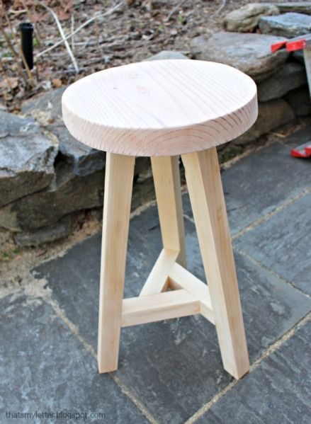 3 legged stool 2 tml 3 Legged Stool, Three Legged Stool, Desk Stool, Diy Stool, Kursi Bar, Shop Stool, Wooden Stool, Wood Stool, Beginner Woodworking Projects