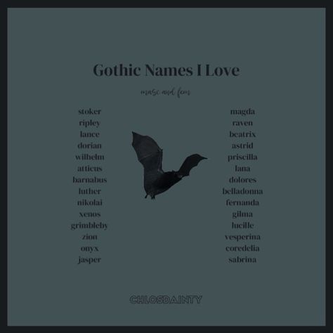 Tumblr, Gothic Names, Gothic Tumblr, Names I Love, Finance Accounting, Name Ideas, The Gothic, Name Generator, Cool Names