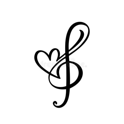 Music key and heart abstract hand drawn vector logo and icon. Musical theme flat #Sponsored , #ad, #paid, #heart, #Music, #key, #abstract Music Heart Tattoo, Heart Vector Design, Music Symbol Tattoo, Music Note Heart, Music Key, Heart Abstract, Music Notes Tattoo, Music Logo Design, Music Tattoo Designs