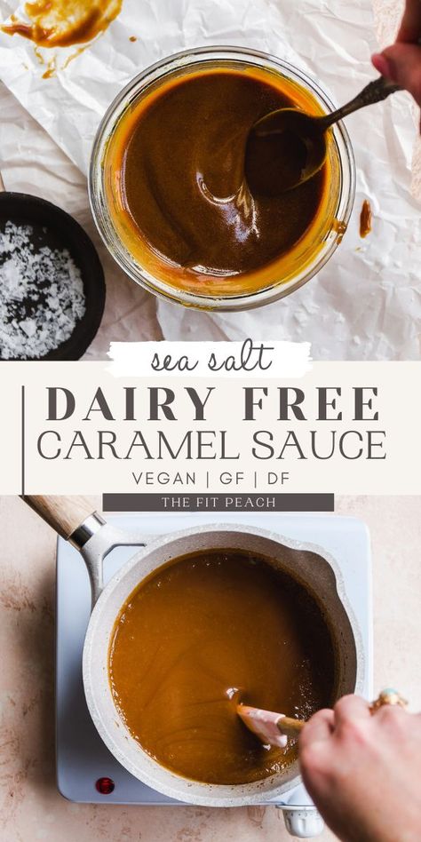 Caramel Sauce Without Cream, Dairy Free Caramel Sauce, Dairy Free Caramel, Coconut Caramel Sauce, Vegan Salted Caramel, Hearty Snacks, Caramel Recipes Sauce, How To Make Caramel, Homemade Caramel Sauce