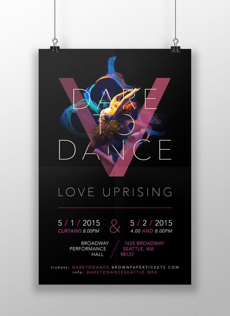 "dare to dance: five" event - performance poster // 2015 © byron a. gronseth Dance Flyer Design Inspiration, Dance Event Poster Design, Awardees Poster Design, Dancing Poster Design, Dance Festival Poster Design, Dance Concert Poster, Dance Show Poster, Dance Poster Design Graphics, Dance Flyer Design